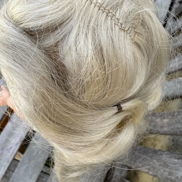 Vintage Doll Blonde Hair Blue Dress Rare With Doll Stand. Antique made
In usa - Picture 7 of 10